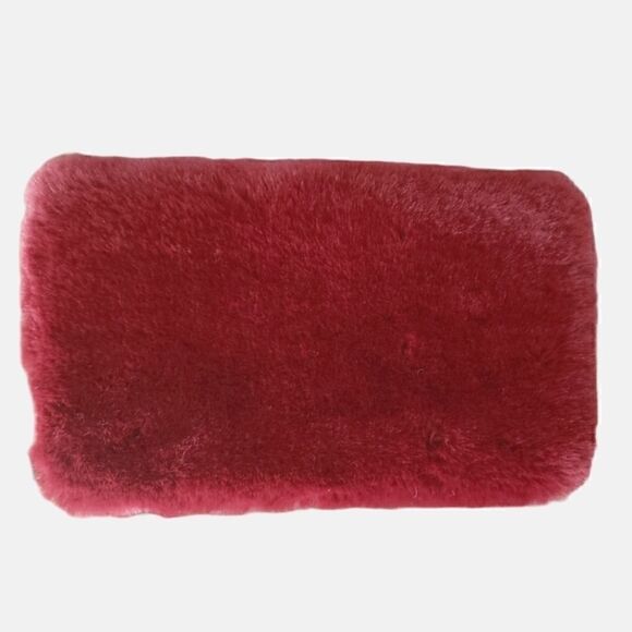 Windsor Burgundy Faux Furry Versatile Clutch - Picture 7 of 12